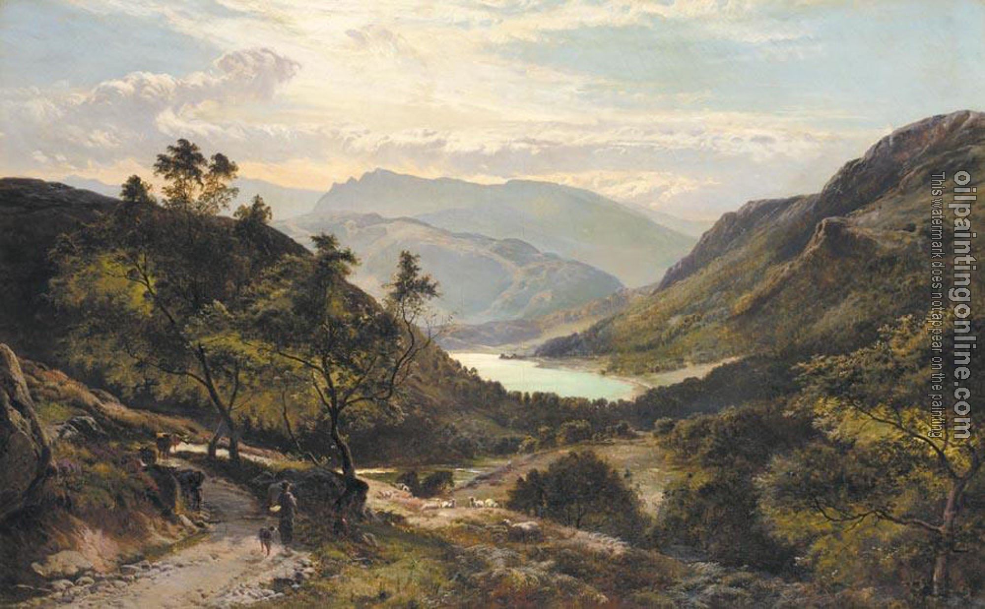 Percy, Sidney Richard - The Path Down to the Lake North Wales